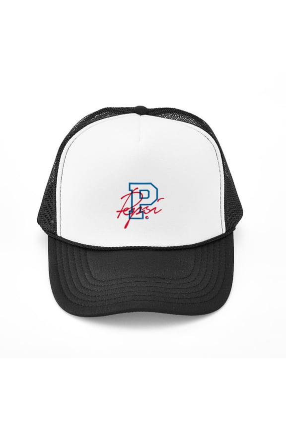 - Pepsi Varsity Letter - Adjustable Unisex Printed Trucker Hat with Mesh Back