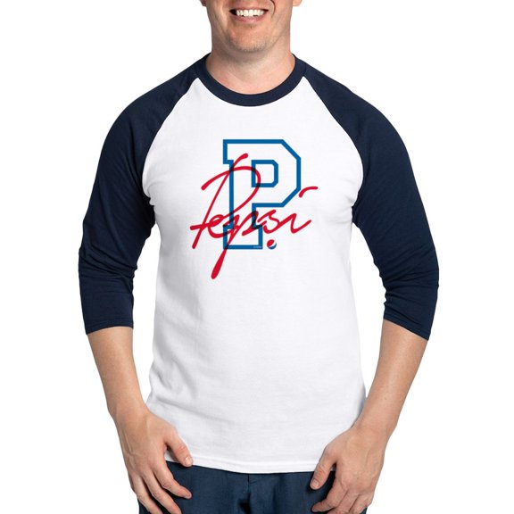 CafePress - Pepsi Varsity Letter Baseball Tee - Cotton Baseball Jersey, 3/4 Raglan Sleeve Shirt