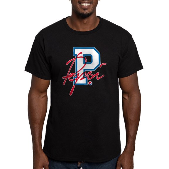 CafePress - Pepsi Varsity Letter Men's Fitted T Shirt (Dark) - Men's Fitted T-Shirt