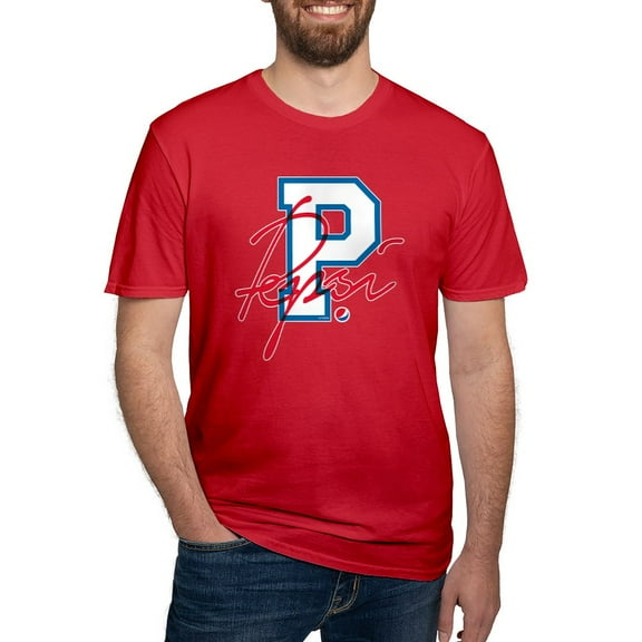CafePress - Pepsi Varsity Letter Men's Fitted T Shirt (Dark) - Men's Fitted T-Shirt