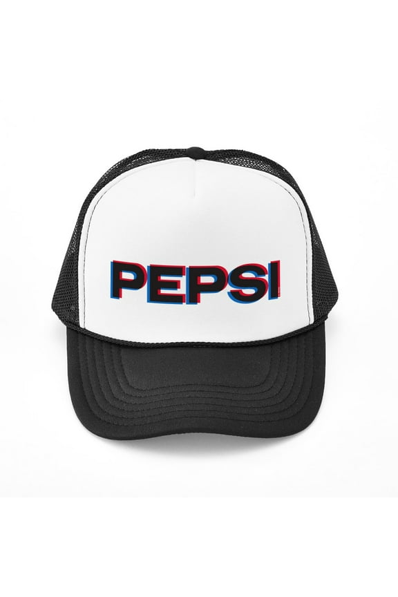 - Pepsi Varsity Logo - Adjustable Unisex Printed Trucker Hat with Mesh Back