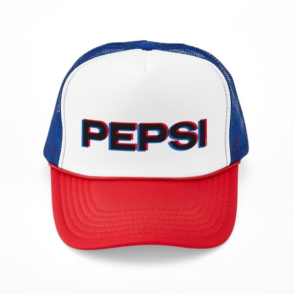 CafePress - Pepsi Varsity Logo - Adjustable Unisex Printed Trucker Hat with Mesh Back