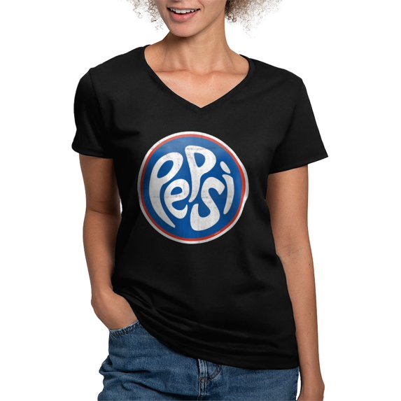 CafePress - Pepsi Women's V Neck Dark T Shirt - Women's V-Neck Dark T-Shirt