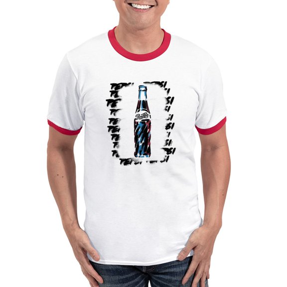 CafePress - Pepsibottle Ringer T - 100% Cotton Ringed T-Shirt