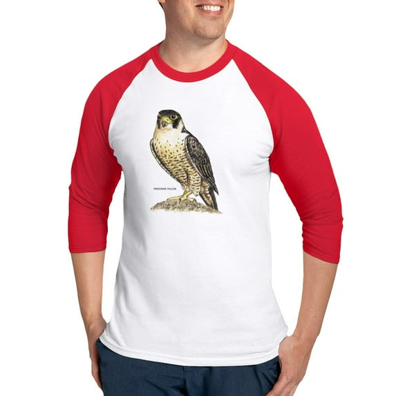 CafePress - Peregrine Falcon Bird Baseball Jersey - Cotton Baseball Jersey, 3/4 Raglan Sleeve Shirt
