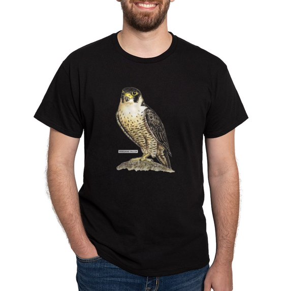 CafePress - Peregrine Falcon Bird Dark T Shirt - Men's Classic Graphic Cotton T-Shirt