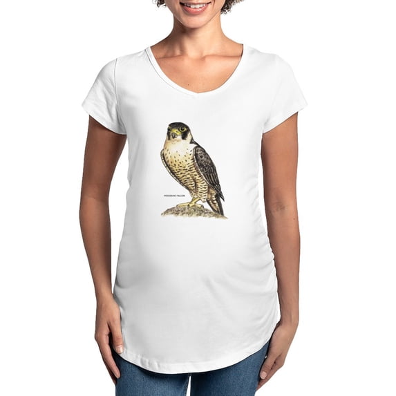 CafePress - Peregrine Falcon Bird Maternity T Shirt - Cotton Maternity T-shirt, Cute & Funny Pregnancy Tee