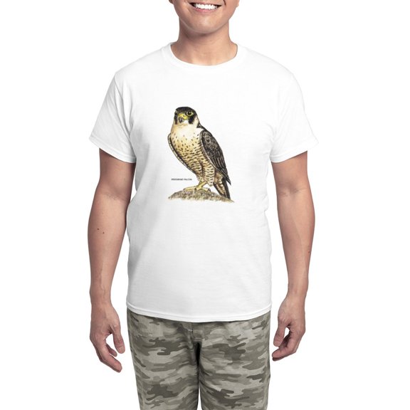 CafePress - Peregrine Falcon Bird Men's Light Pajamas - Men's Light Loose Fit Cotton Pajama Set
