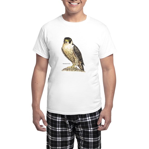 CafePress - Peregrine Falcon Bird Men's Light Pajamas - Men's Light Loose Fit Cotton Pajama Set