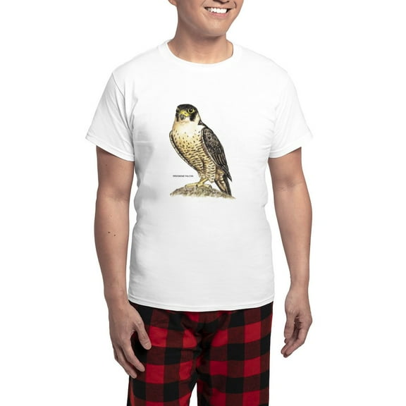 CafePress - Peregrine Falcon Bird Men's Light Pajamas - Men's Light Loose Fit Cotton Pajama Set