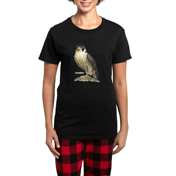 CafePress - Peregrine Falcon Bird Women's Dark Pajamas - Women's Short Sleeve Print T-Shirt and Pants Dark Cotton Pajama Set
