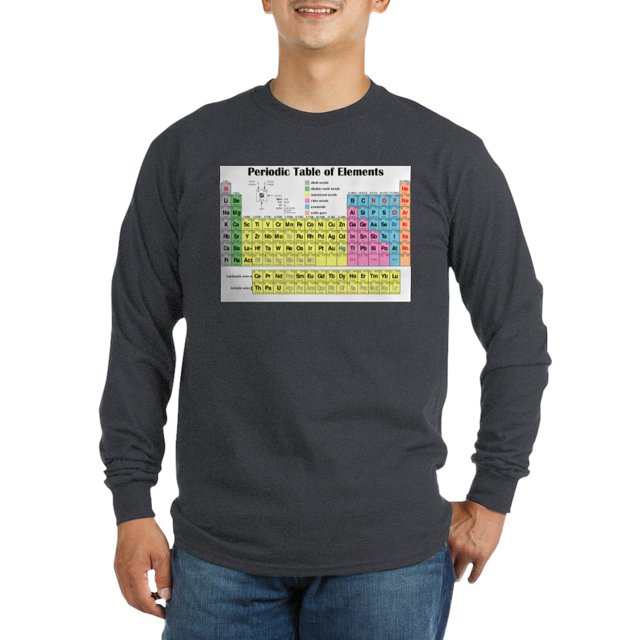 CafePress Periodic Table Of Elements Long Sleeve Dark T Shir Long