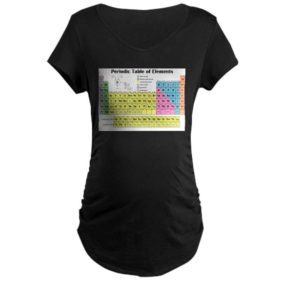 CafePress - Periodic Table Of Elements Maternity Dark T Shirt - Maternity Dark T-Shirt