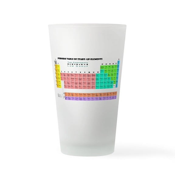 CafePress - Periodic Table Of Start Up Elements - Pint Glass, Drinking Glass, 16 oz. CafePress