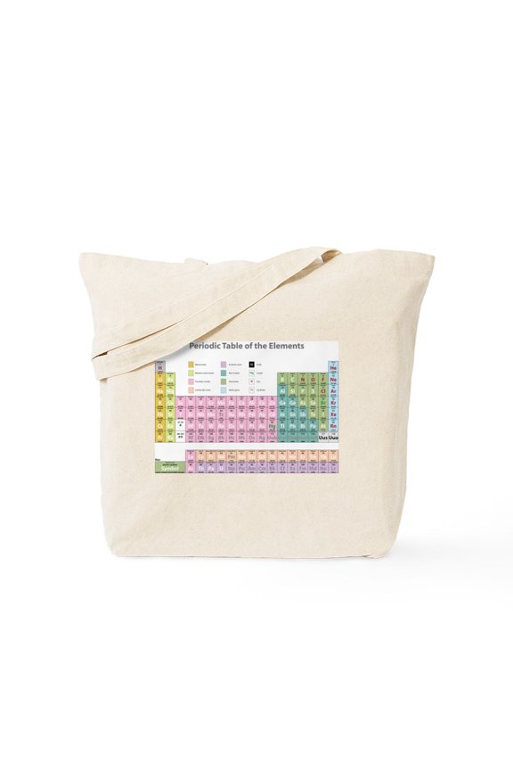 - Periodic Table Tote Bag - Unisex Canvas Tote Bag, Beige, 1-Piece