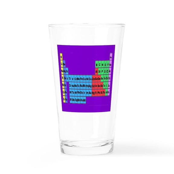 CafePress - Periodic Table Vertical Purple - Pint Glass, Drinking Glass, 16 oz. CafePress