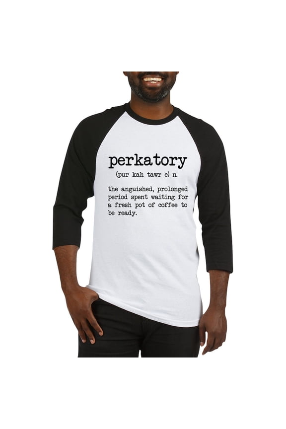 - Perkatory Baseball Jersey - Cotton Baseball Jersey, 3/4 Raglan Sleeve Shirt