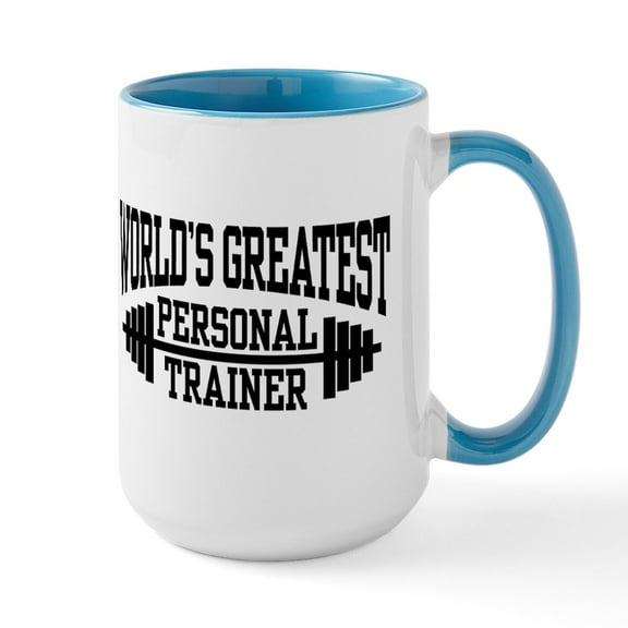 CafePress - Personal Trainer Large Mug - 15 oz Ceramic Large White Novelty Mug