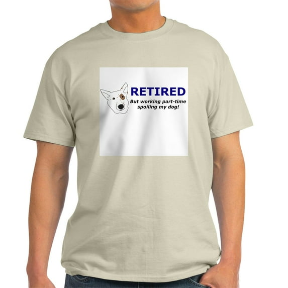 CafePress - Personalized Retirement Dog Ash Grey T Shirt - Men's Classic Graphic T-Shirt