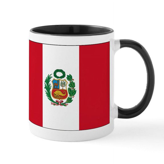 CafePress - Peru Flag Mug - 11 oz Ceramic Mug - Novelty Coffee Tea Cup