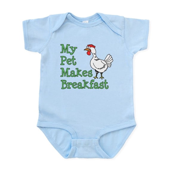 CafePress - Pet Makes Breakfast Body Suit - Baby Light Bodysuit, Size Newborn - 24 Months