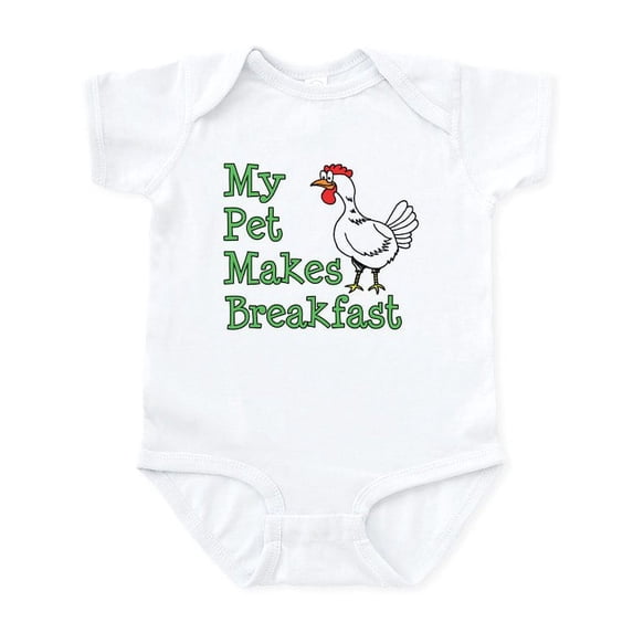 CafePress - Pet Makes Breakfast Body Suit - Baby Light Bodysuit, Size Newborn - 24 Months
