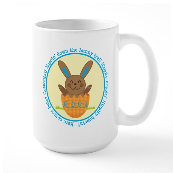 CafePress - Peter Cottontail Boy Easter Large Mug - 15 oz Ceramic Large White Novelty Mug