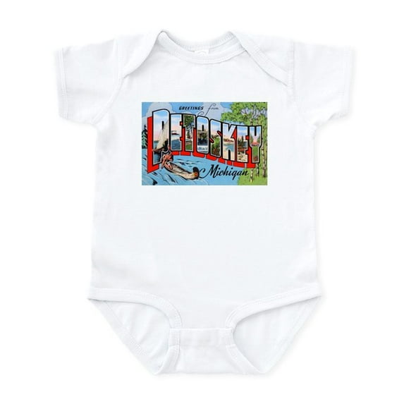 CafePress - Petoskey Michigan Greetings Infant Bodysuit - Baby Light Bodysuit, Size Newborn - 24 Months