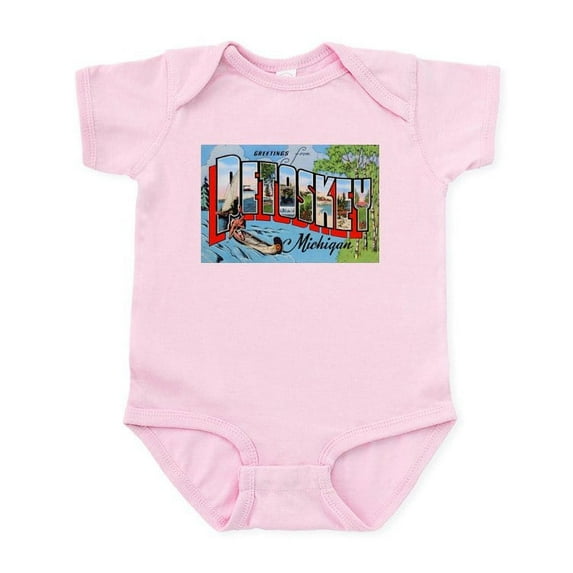 CafePress - Petoskey Michigan Greetings Infant Bodysuit - Baby Light Bodysuit, Size Newborn - 24 Months