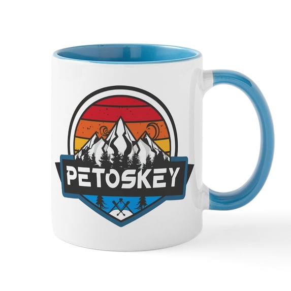 CafePress - Petoskey Winter Sports Park Petoskey Michigan Mugs - 11 oz Ceramic Mug - Novelty Coffee Tea Cup