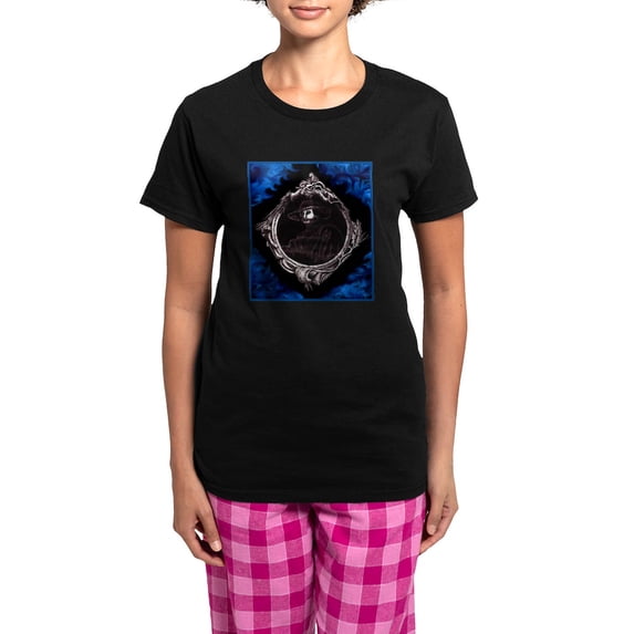 CafePress - Phantom Of The Opera ~Phantom (With Blue Swirl) Pa - Women's Short Sleeve Print T-Shirt and Pants Dark Cotton Pajama Set