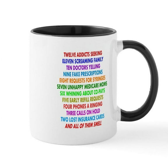 CafePress - Pharmacist 12 Days Of Christmas Mug - 11 oz Ceramic Mug - Novelty Coffee Tea Cup