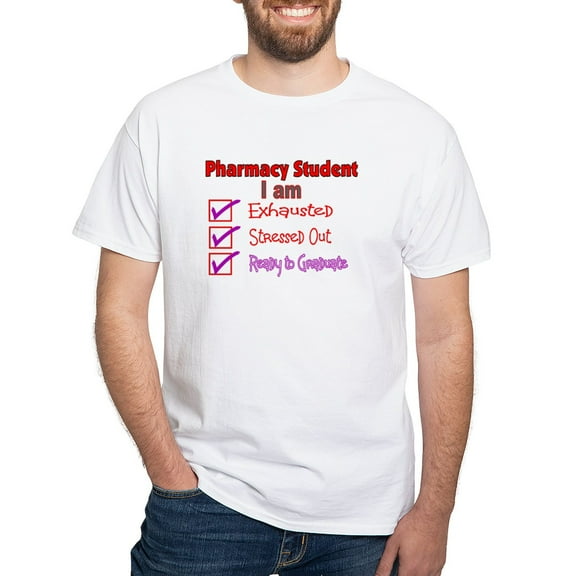 CafePress - Pharmacy Student White T Shirt - Men's Classic T-Shirts