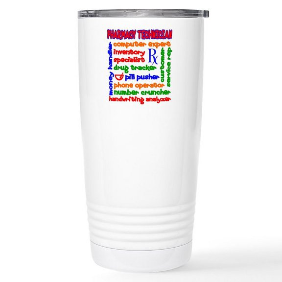 CafePress - Pharmacy Technician Stainless Steel Travel Mug - Insulated Stainless Steel Travel Tumbler 20 oz.