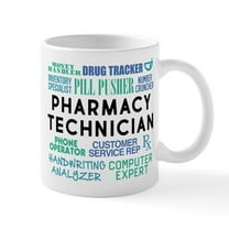 CafePress - Pharmacy Technician Word Cloud - 11 oz Ceramic Mug - Novelty Coffee Tea Cup
