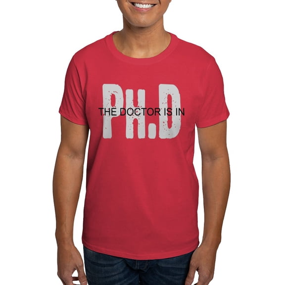 CafePress - Phd The Doctor Is In T Shirt - Men's Classic Graphic Cotton T-Shirt