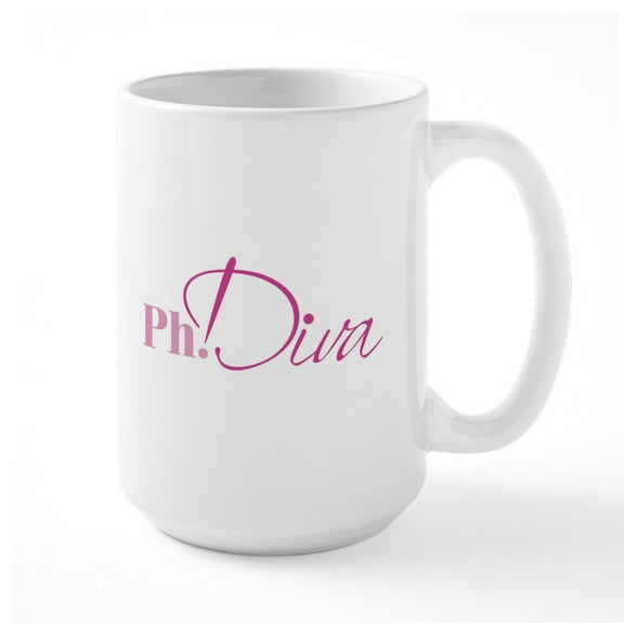 CafePress - Phdiva Mug - 15 oz Ceramic Large White Novelty Mug