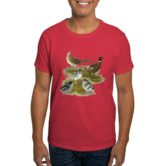 CafePress - Pheasant Family Dark T Shirt - Men's Classic Graphic Cotton T-Shirt
