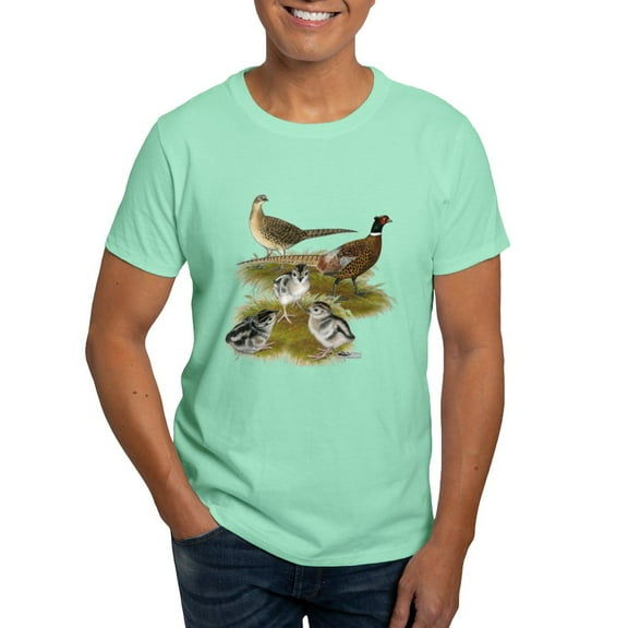 CafePress - Pheasant Family Dark T Shirt - Men's Classic Graphic Cotton T-Shirt