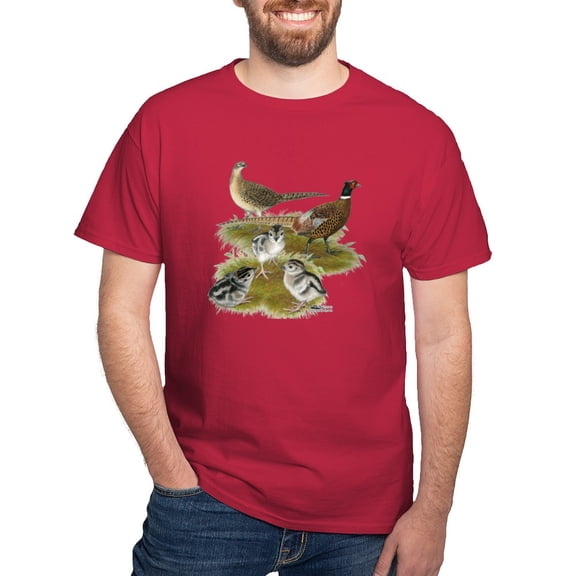 CafePress - Pheasant Family Dark T Shirt - Men's Classic Graphic Cotton T-Shirt