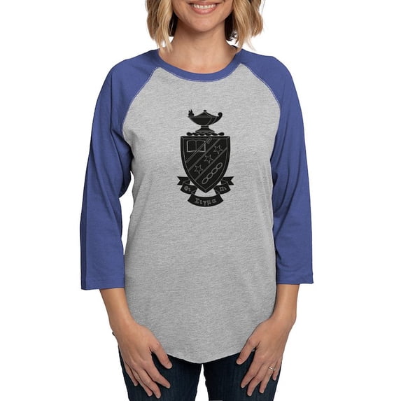 CafePress - Phi Sigma Pi Black Shield Long Sleeve T Shirt - Womens Baseball Tee
