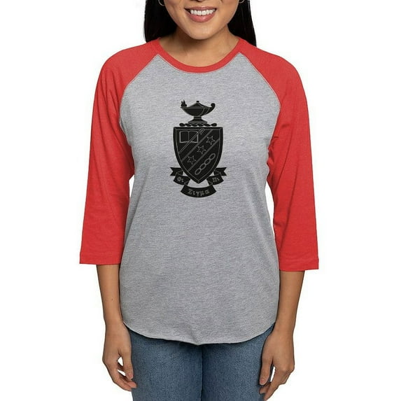 CafePress - Phi Sigma Pi Black Shield Long Sleeve T Shirt - Womens Baseball Tee