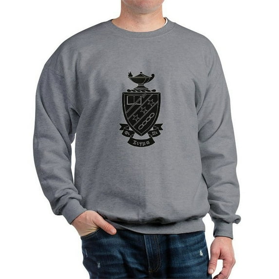 CafePress - Phi Sigma Pi Black Shield Sweatshirt - Crew Neck Sweatshirt