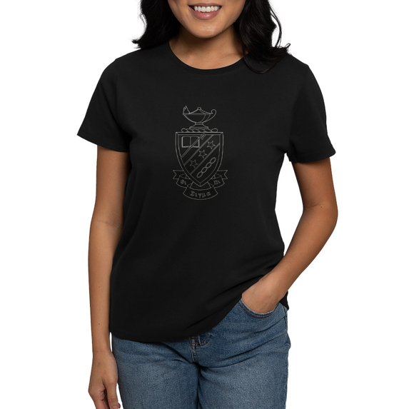 CafePress - Phi Sigma Pi Black Shield T Shirt - Women's Traditional Fit Dark T-Shirt