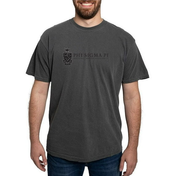 CafePress - Phi Sigma Pi Black Shield With Wordmark T Shirt - Mens Comfort Colors Shirt