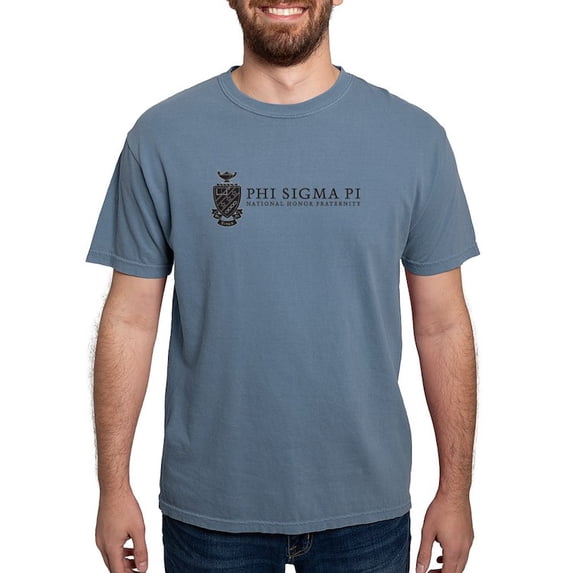 CafePress - Phi Sigma Pi Black Shield With Wordmark T Shirt - Mens Comfort Colors Shirt