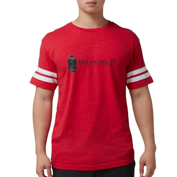 CafePress - Phi Sigma Pi Black Shield With Wordmark T Shirt - Mens Football Shirt