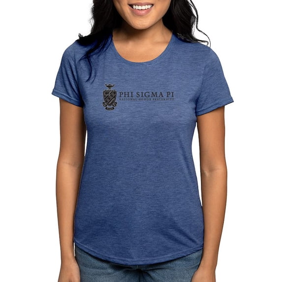 CafePress - Phi Sigma Pi Black Shield With Wordmark T Shirt - Womens Tri-blend T-Shirt