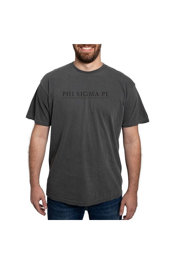 - Phi Sigma Pi Black Wordmark T Shirt - Mens Comfort Colors Shirt