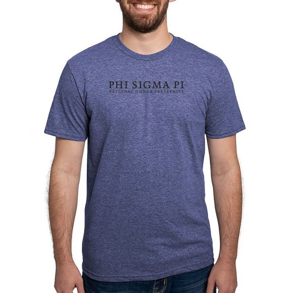 CafePress - Phi Sigma Pi Black Wordmark T Shirt - Mens Tri-blend T-Shirt